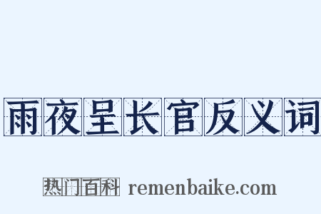 雨夜呈长官反义词是什么意思的图片